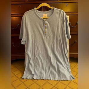 Merona heathered gray henley short sleeve T-shirt XL NWOT